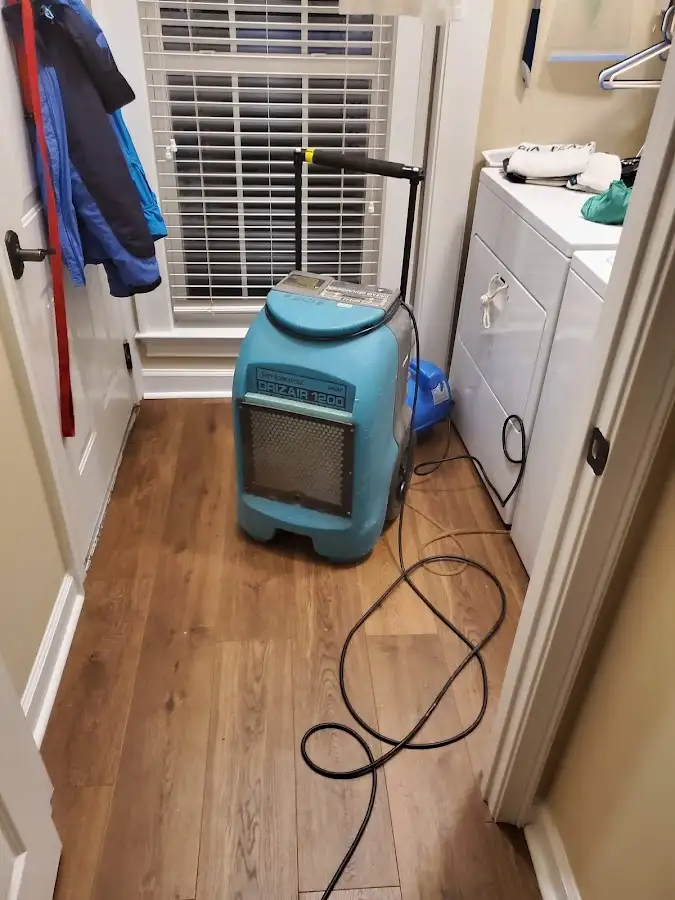 Commercial dehumidifier deployed for Flood Damage Cleanup in Virginia
